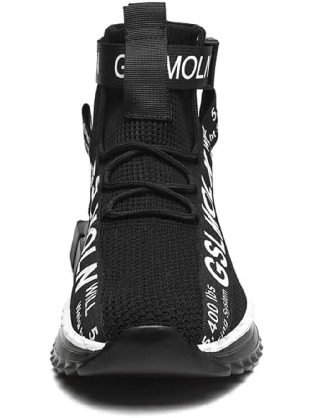🆕Men's Black High Top Sneakers Breathable Gym Athletic Running Walking Tennis